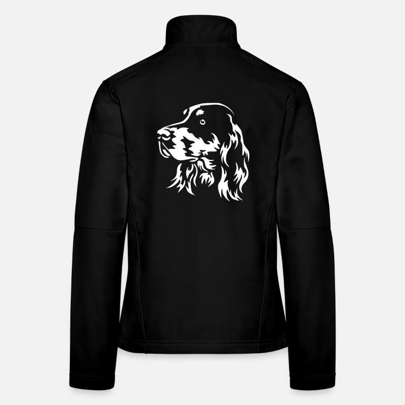 Gordon Setter Kopf "Black Edition" Frauen Softshelljacke