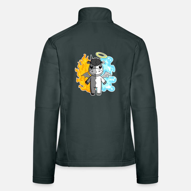Cow - Angel and Devil Women's Softshell Jacket