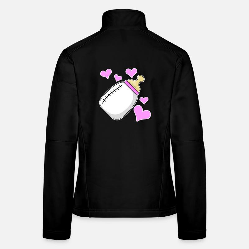 Tochter Milchflasche Mädchen Schwanger Geburt Frauen Softshelljacke