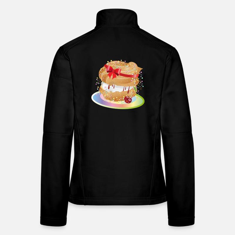 A filled cream puff with a gift bow Women's Softshell Jacket