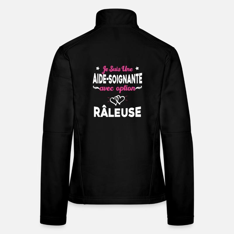 je suis une aide soignante avec option râleuse Veste en tissu softshell Femme