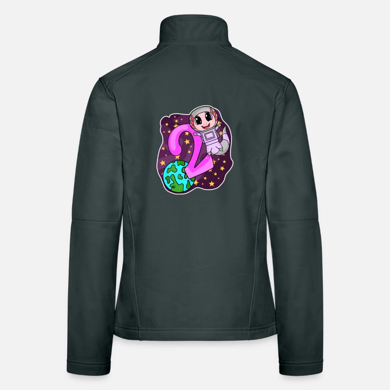 2. Geburtstag - 2 Jahre Astronaut Mädchen Geschenk Frauen Softshelljacke