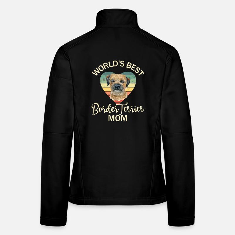Hund Border Terrier Frauen Softshelljacke