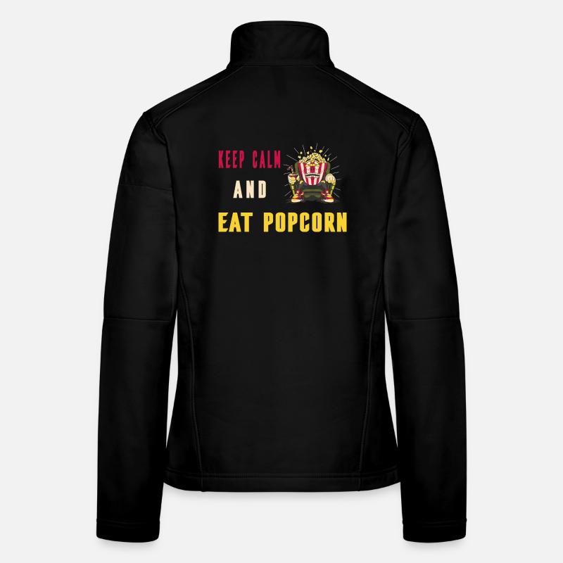 Reste calme et mange du pop-corn Veste en tissu softshell Femme