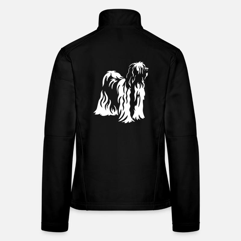 Tibet Terrier "Black Edition" Frauen Softshelljacke