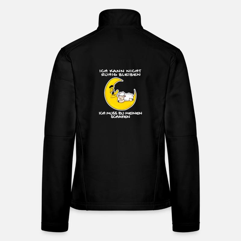 Schaf Schafe Spruch Sprüche Schlafen Ausschlafen Frauen Softshelljacke