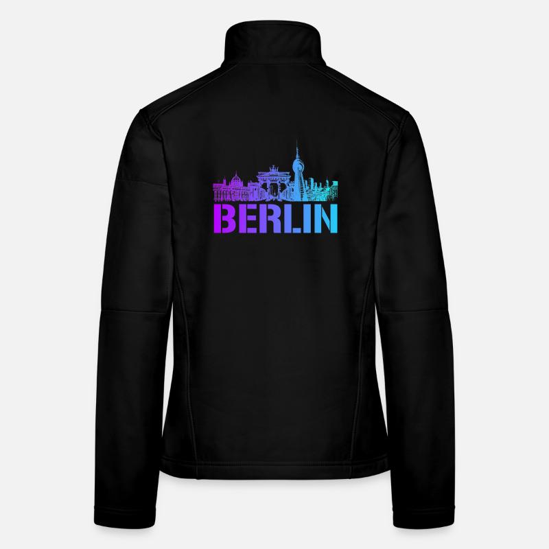 Berlin skyline with Berlin landmark Women's Softshell Jacket
