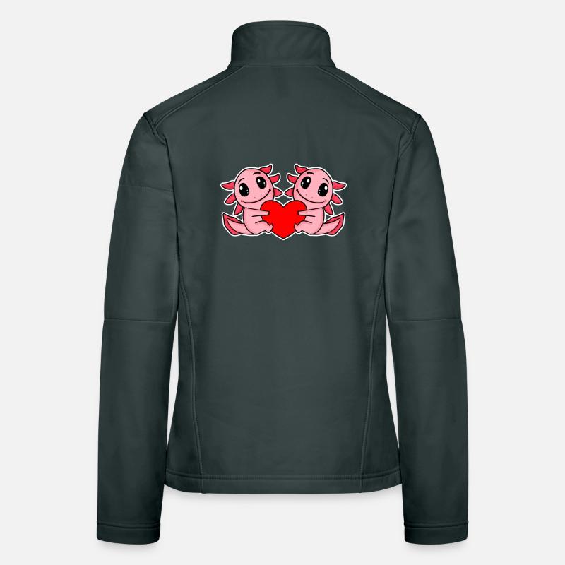 Axolotl Heart Love Women's Softshell Jacket
