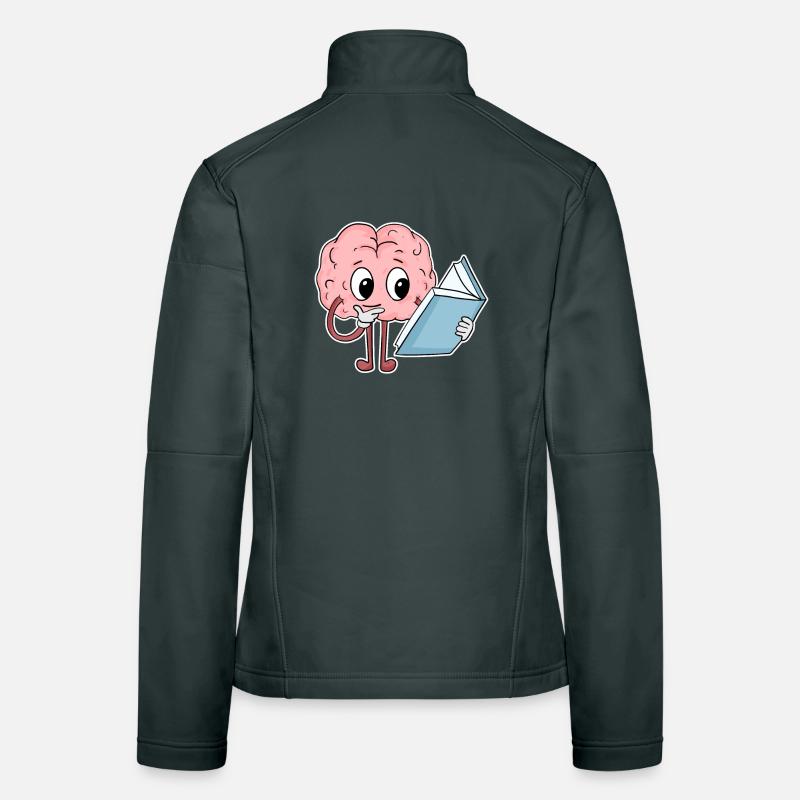Reading Brain Funny Book Books Women's Softshell Jacket