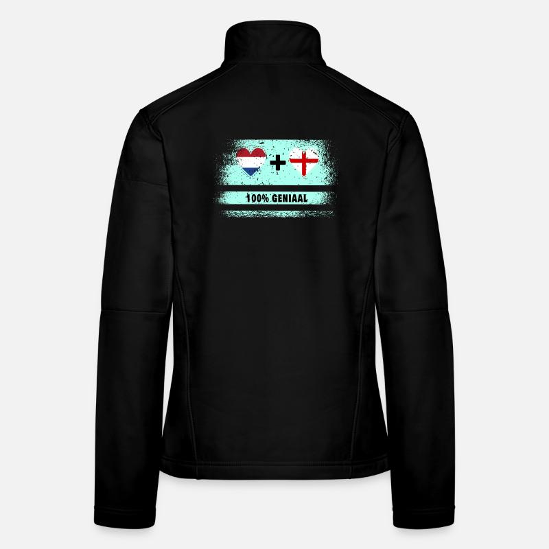 Angleterre et Pays-Bas 100% Genius flag Veste en tissu softshell Femme