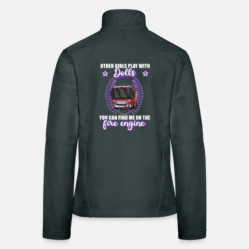 Feuerwehr Feuerwehrfrau Fire Engine Beruf Geschenk Frauen Softshelljacke