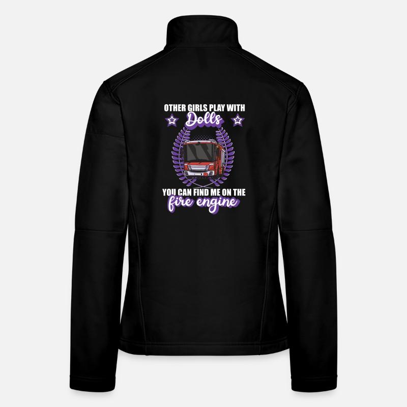 Feuerwehr Feuerwehrfrau Fire Engine Beruf Geschenk Frauen Softshelljacke
