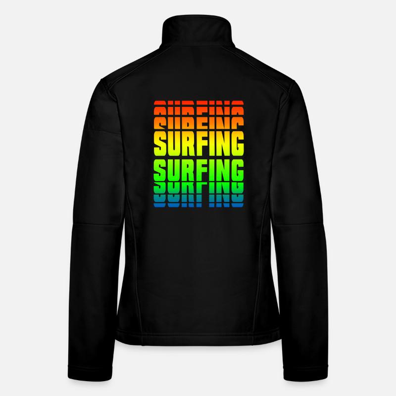 Surfing Design Frauen Softshelljacke