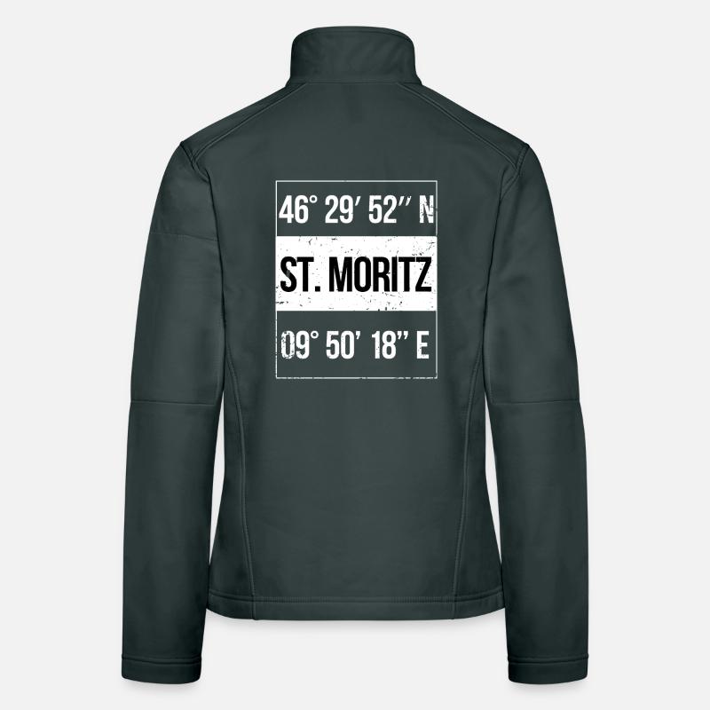 Coordinates Sankt Moritz Switzerland Women's Softshell Jacket