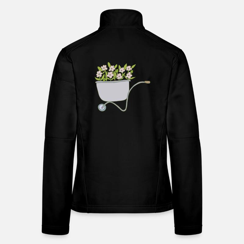 Brouettes Fleurs Veste en tissu softshell Femme