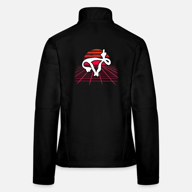 Fick dich Gebärmutter - Uterus Retro Wave Sunset Frauen Softshelljacke
