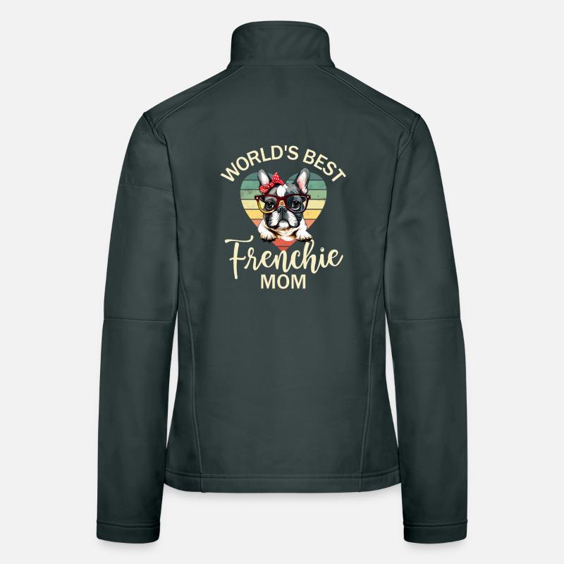 Chien bouledogue français Veste en tissu softshell Femme