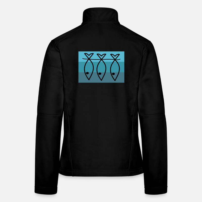 SARDINE. FISH. APRIL FOOL. EASTER. SEA Women's Softshell Jacket