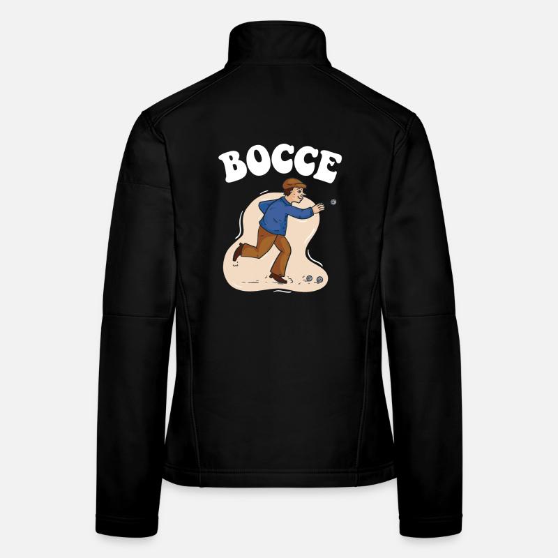 Pétanque Dicton Pétanque avec Jack Bocci Jeu de Pétanque Veste en tissu softshell Femme