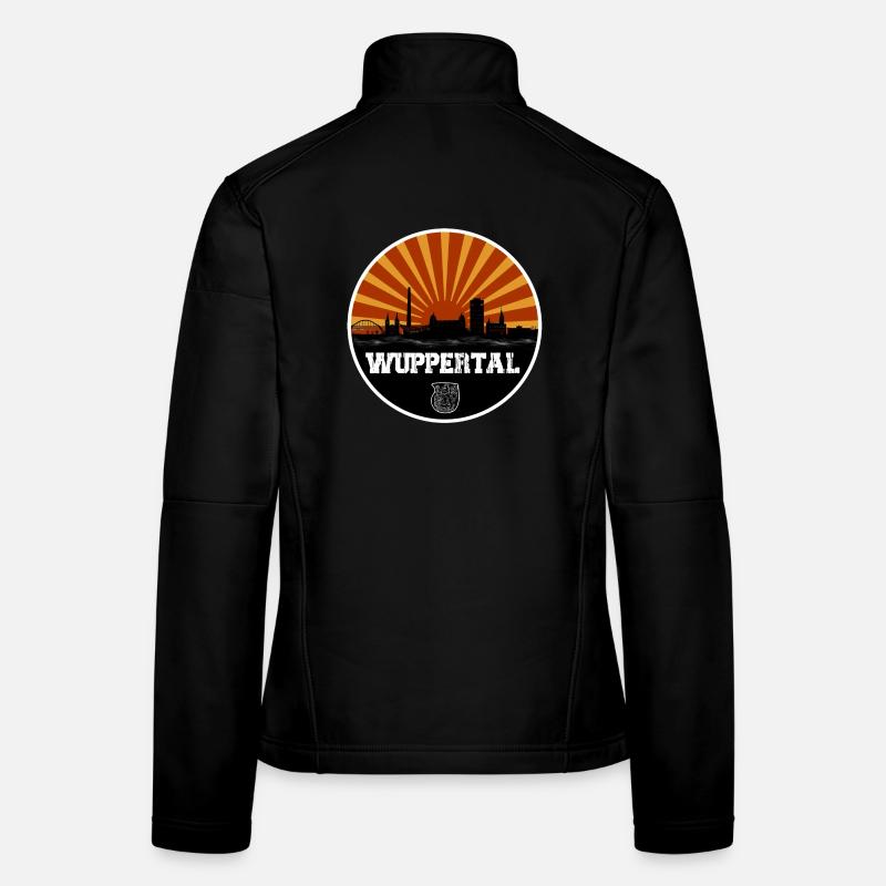 Wuppertal Retro Skyline Frauen Softshelljacke