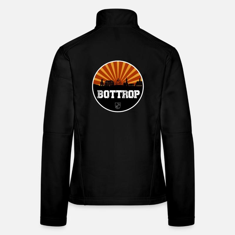 Bottrop Retro Skyline Frauen Softshelljacke