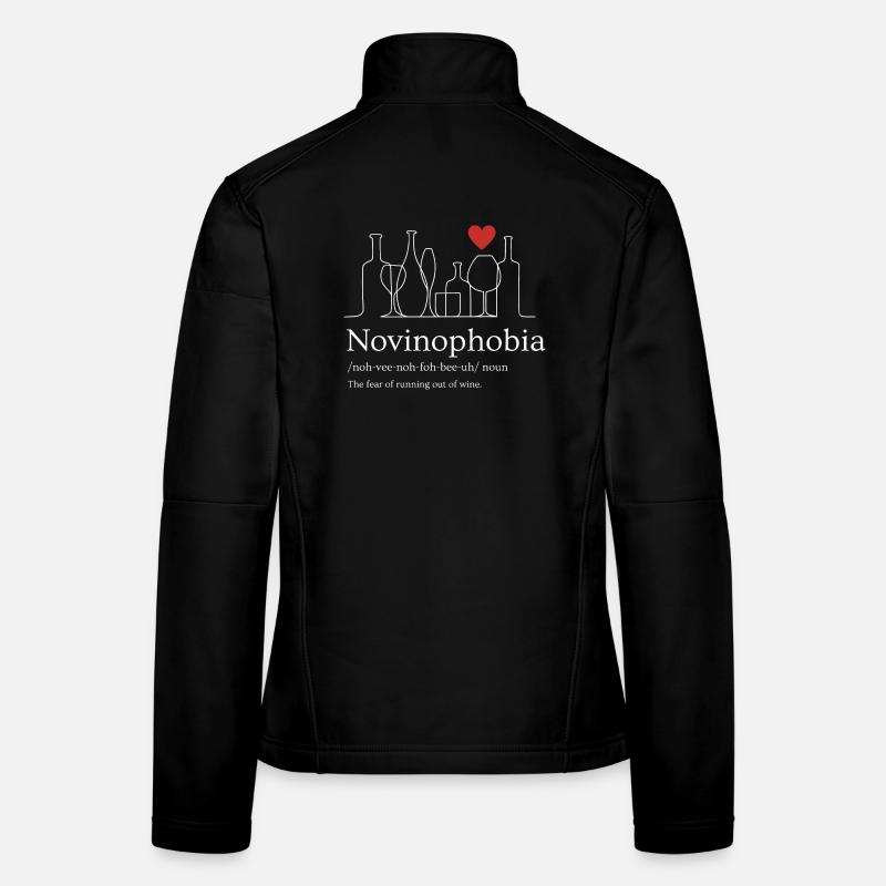 Novinophobie - Peur de manquer de vin - Drôle Veste en tissu softshell Femme