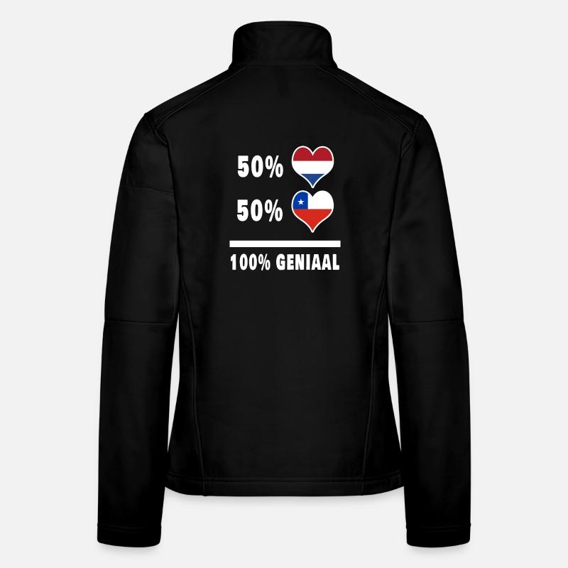 Chili et Pays-Bas 100% Genius Flag Veste en tissu softshell Femme