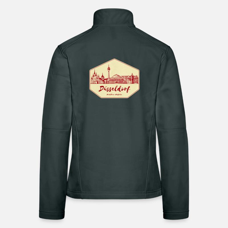 Dusseldorf Skyline Badge Women's Softshell Jacket