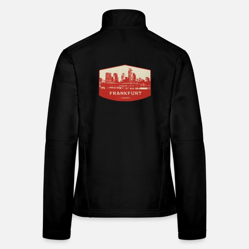 Frankfurt Skyline Red Badge Women's Softshell Jacket