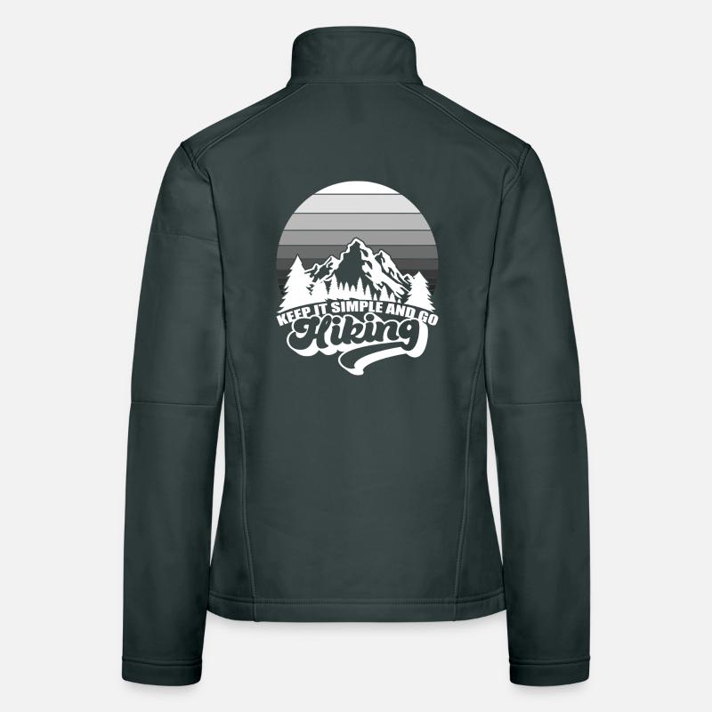 Keep It Simple And Go Hiking Mountains Nature Women's Softshell Jacket