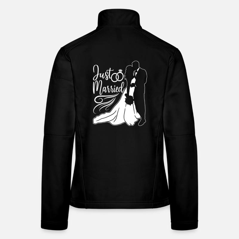 Nur verheiratetes Paar Ehefrau Ehemann Frauen Softshelljacke