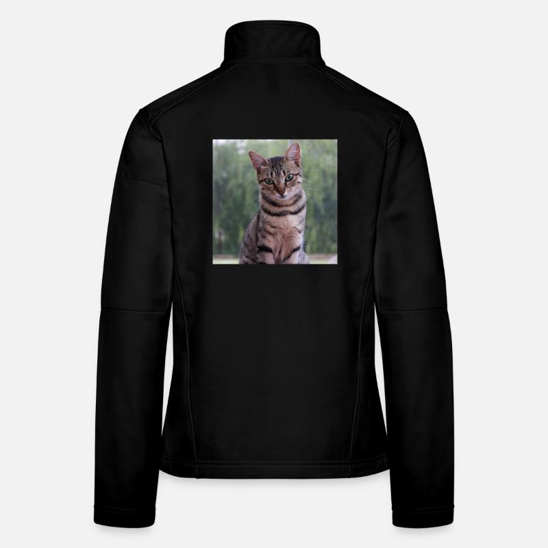 Cat Kitten Poster Square Cat Poster - Women's Softshell Jacket - black
