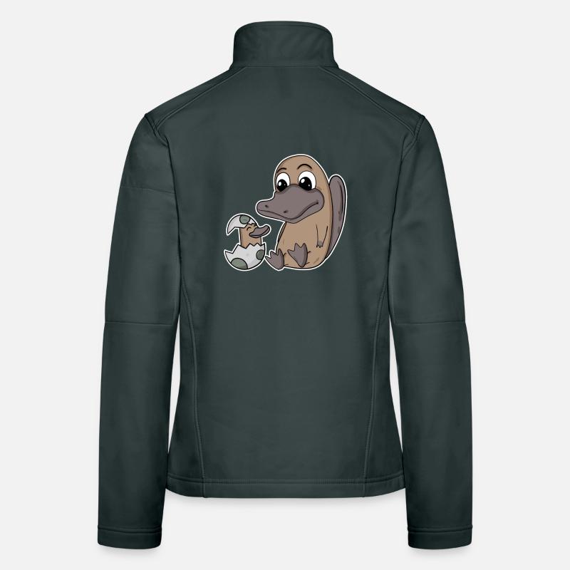Famille Ornithorynque - Ornithorynque avec bébé Veste en tissu softshell Femme