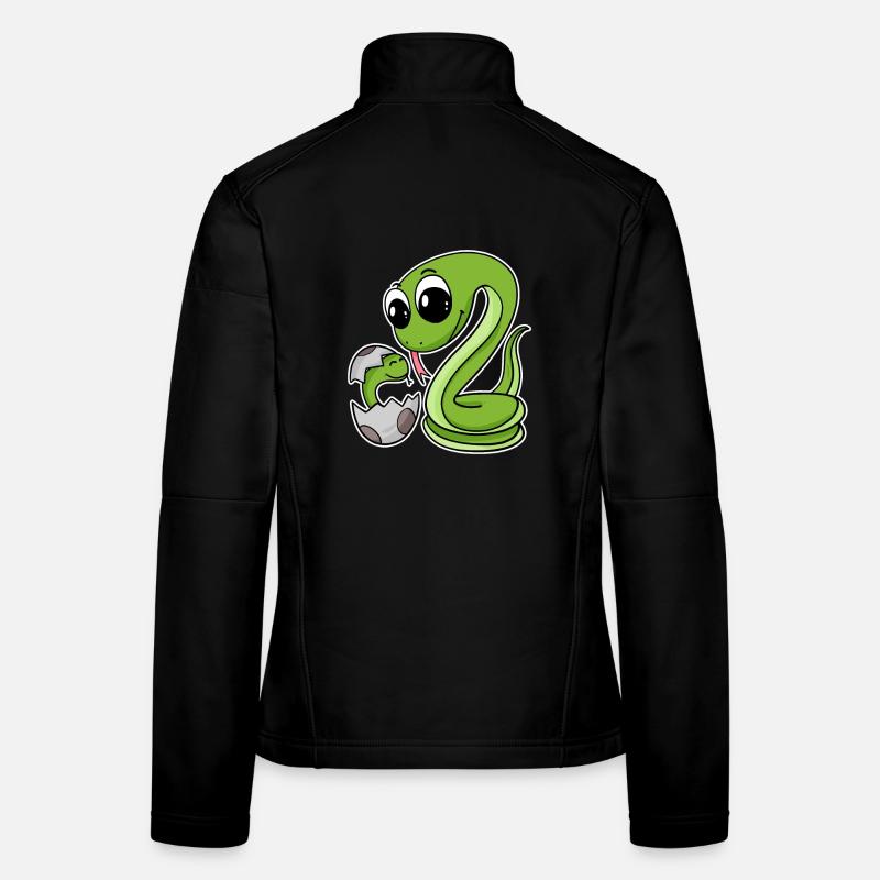 Famille Serpent - Serpent avec bébé - Serpents Veste en tissu softshell Femme