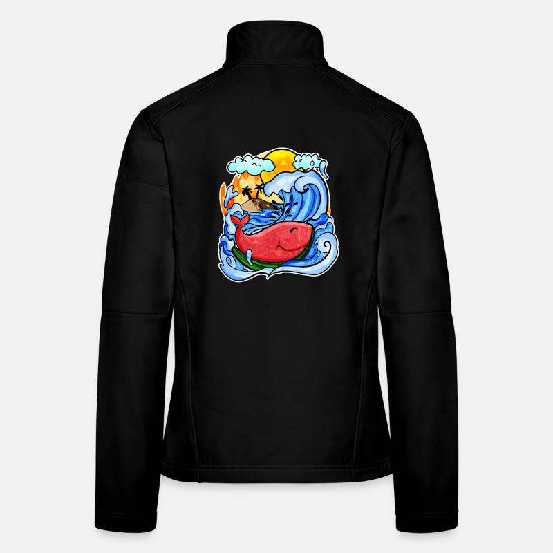 Watermelon Whale Women's Softshell Jacket