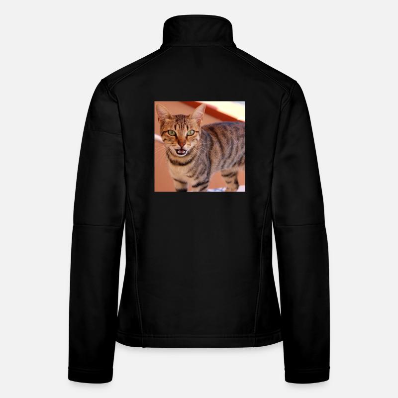 Chat chaton affiche chat carré affiche Veste en tissu softshell Femme