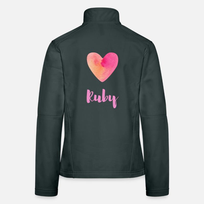 Nom Ruby beau nom de jeune fille pour fille prénom Veste en tissu softshell Femme