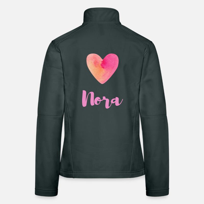 Nora Rosa Herz Mädchen Feminine Ästhetik Tee Frauen Softshelljacke