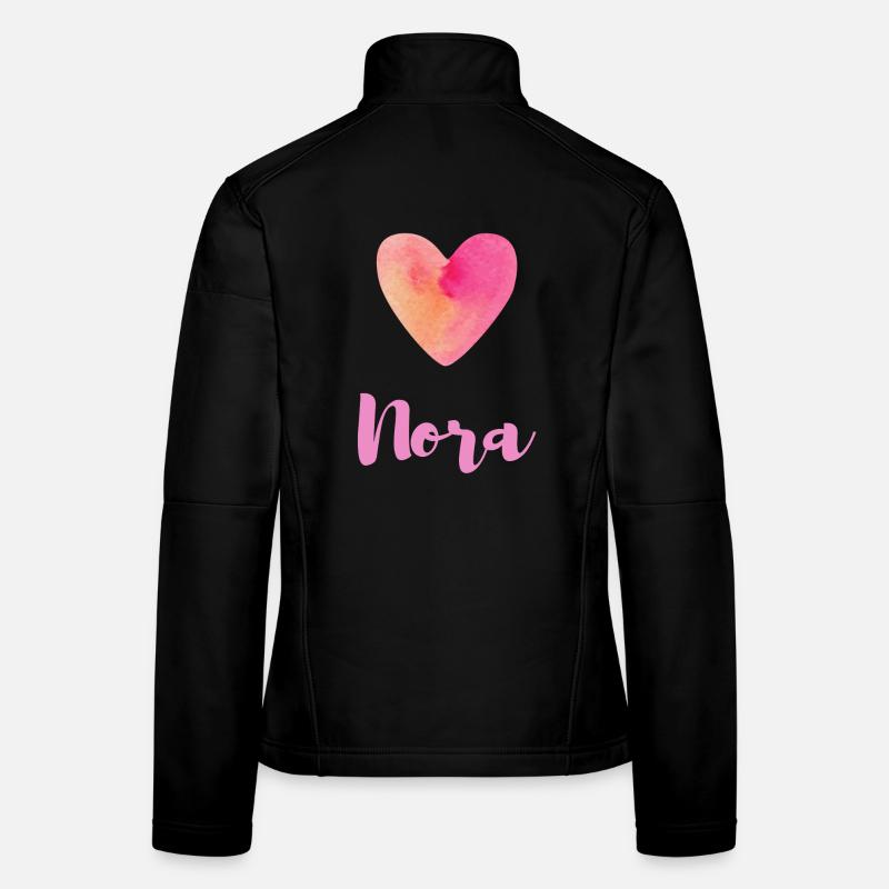 Nora Rosa Herz Mädchen Feminine Ästhetik Tee - Frauen Softshelljacke - Schwarz
