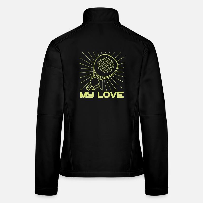 Spieler Racket Training Padel Turnier Statement Frauen Softshelljacke