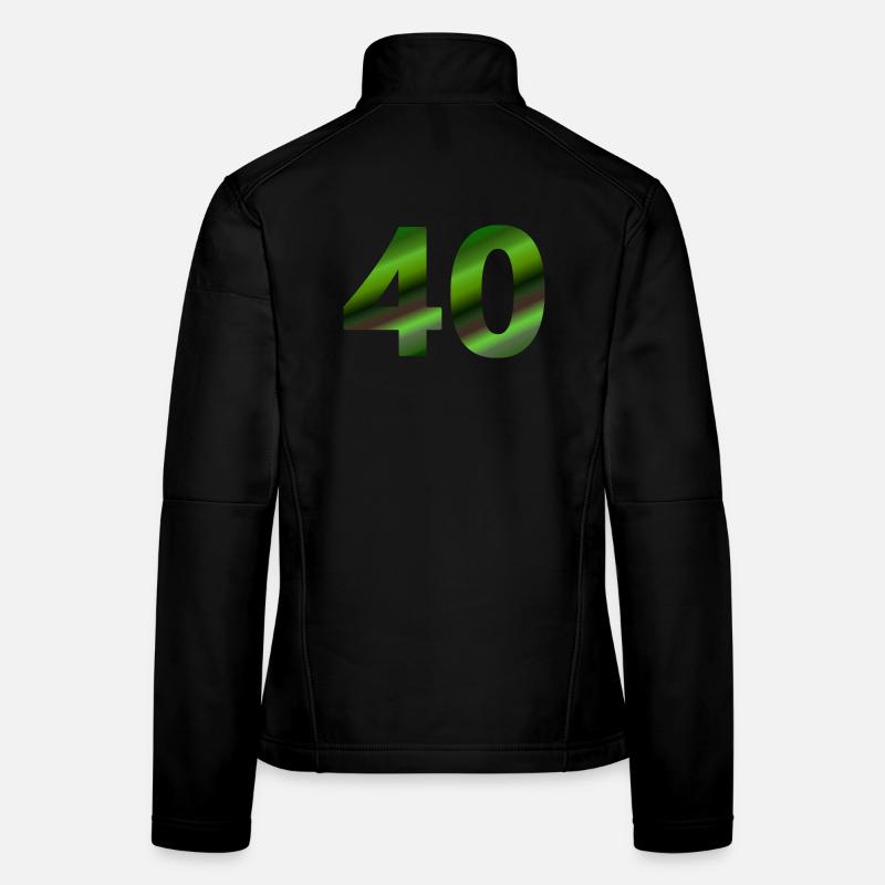geburtstagsfeier, 40 grüntöne Frauen Softshelljacke