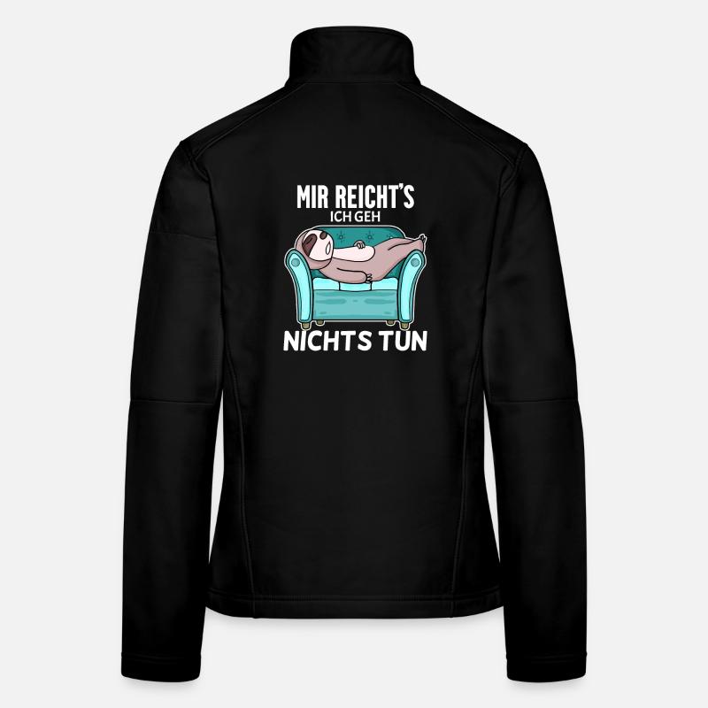 Faultier schlafen Spruch lustig Faul Frauen Softshelljacke