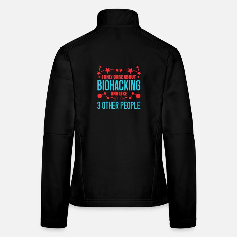Fun biohacking design Women's Softshell Jacket
