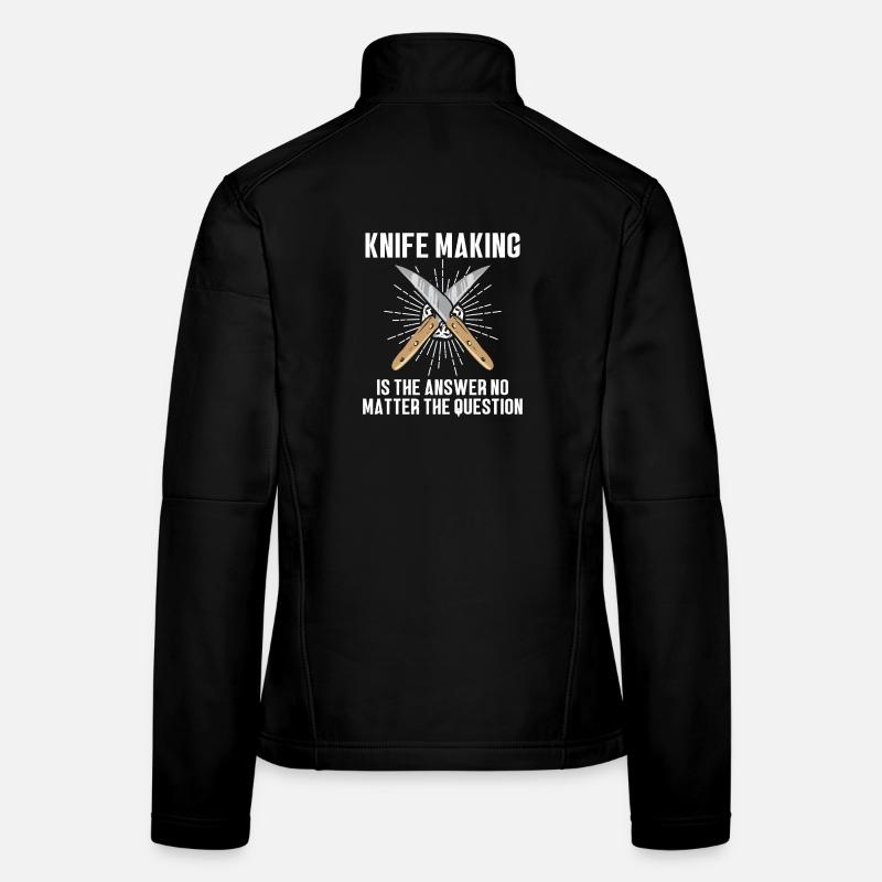 Knife Making Messerset Design Frauen Softshelljacke