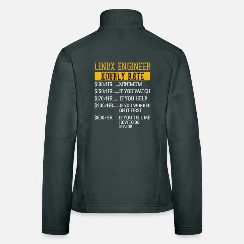 Linux Engineer Stundensatz Mechaniker Arbeitsrate Frauen Softshelljacke