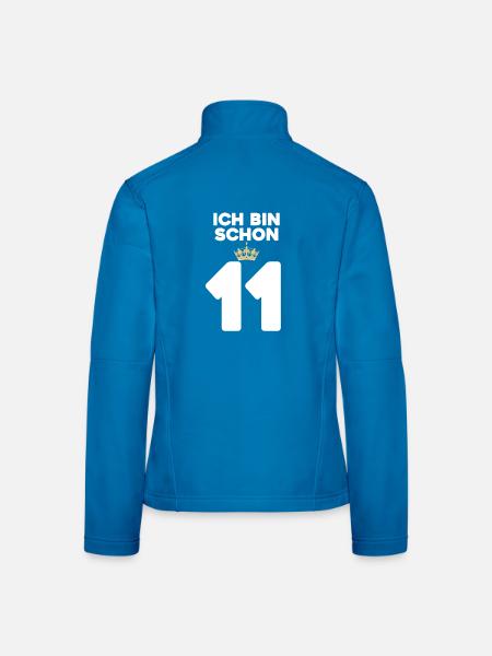 11. Geburtstag Geschenk - 11 Jahre mit Krone - Frauen Softshelljacke - Schwarz - Hinten