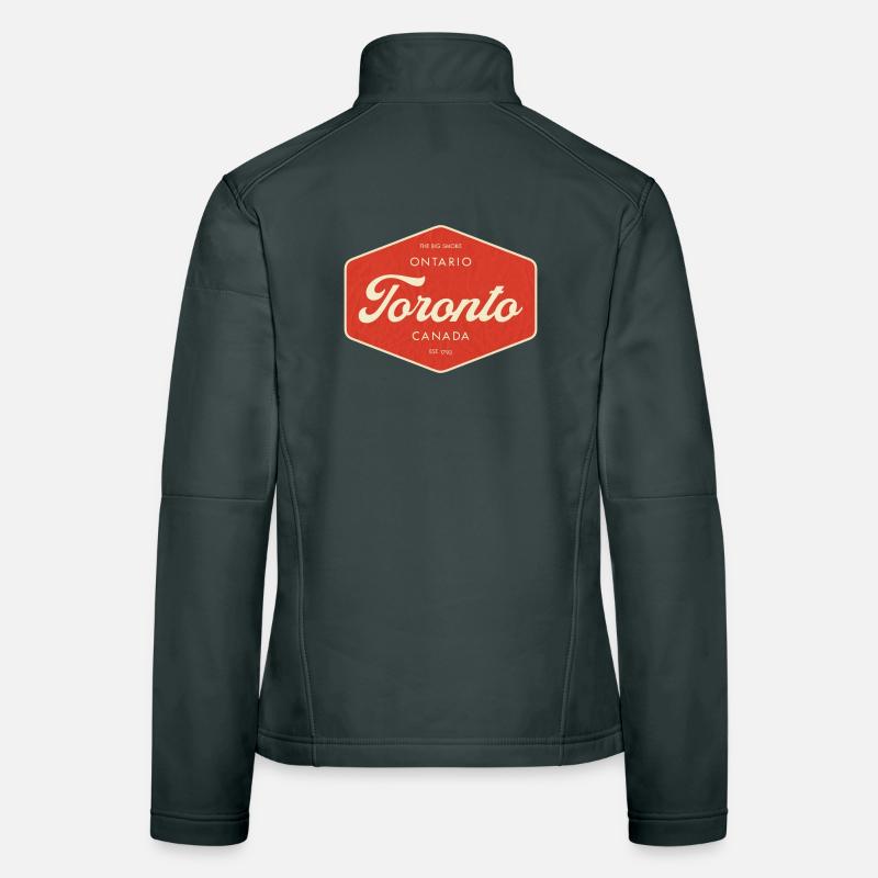 Toronto Retro Schild Frauen Softshelljacke