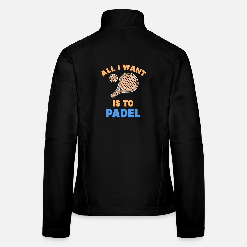 Padel Statement Padel Game Players Rackets Balls Women's Softshell Jacket