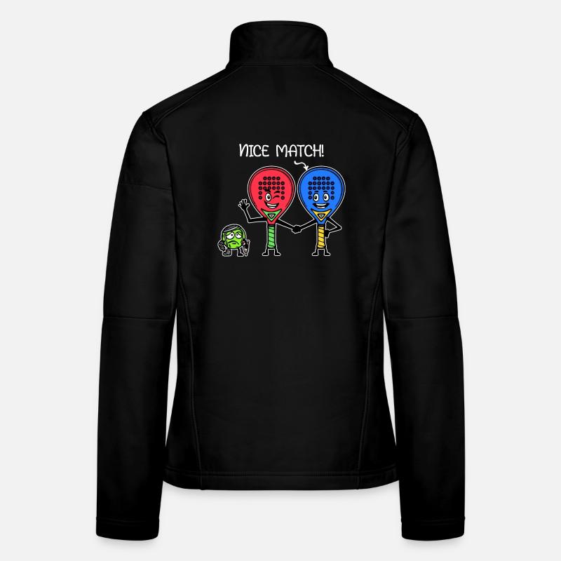 Padel Team Padel Player Ball Statement Racket Women's Softshell Jacket