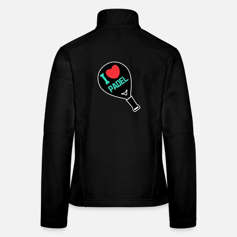 Schläger Spieler Herz Ich Liebe Padel Statement Frauen Softshelljacke